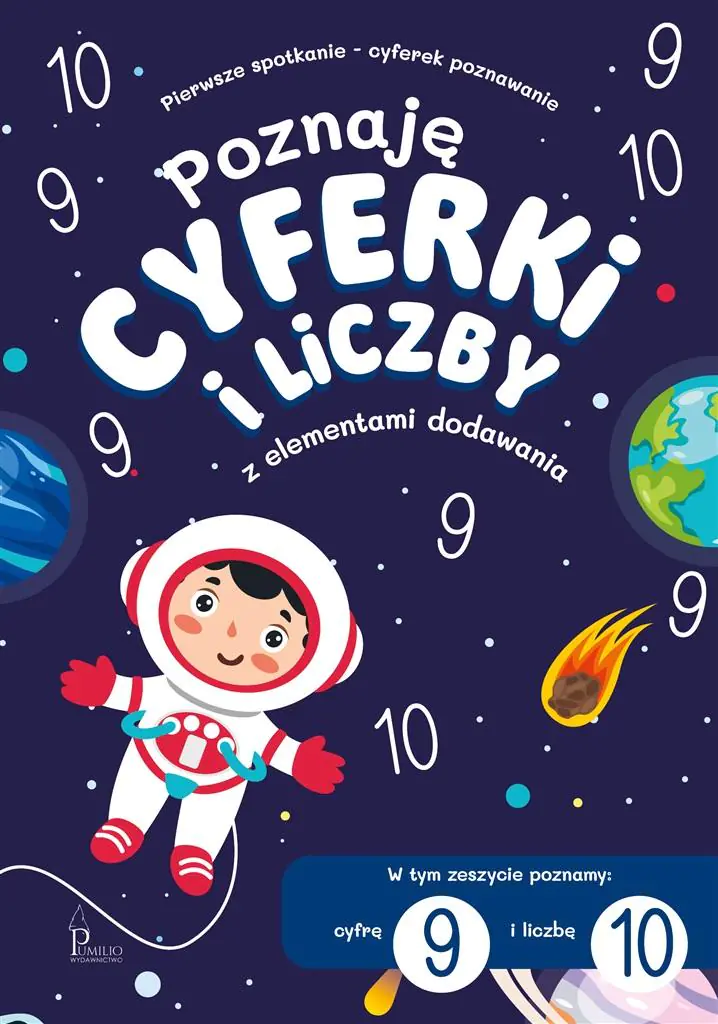 Książka - Poznaję cyferki i liczby z elementami dodawania. Cyfry 9 i 10