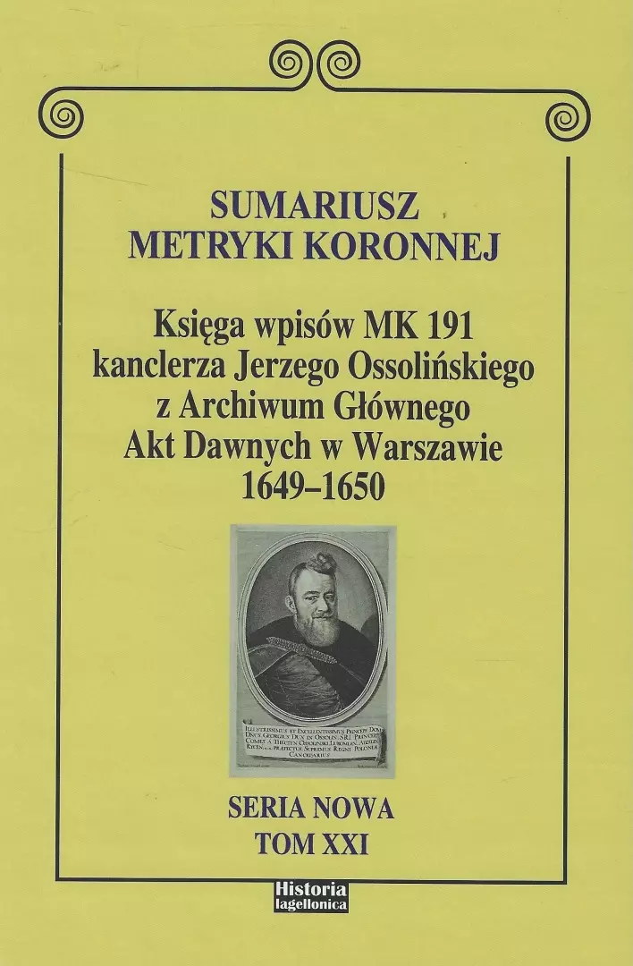 Książka - Sumariusz metryki koronnej. Księga wpisów MK 191