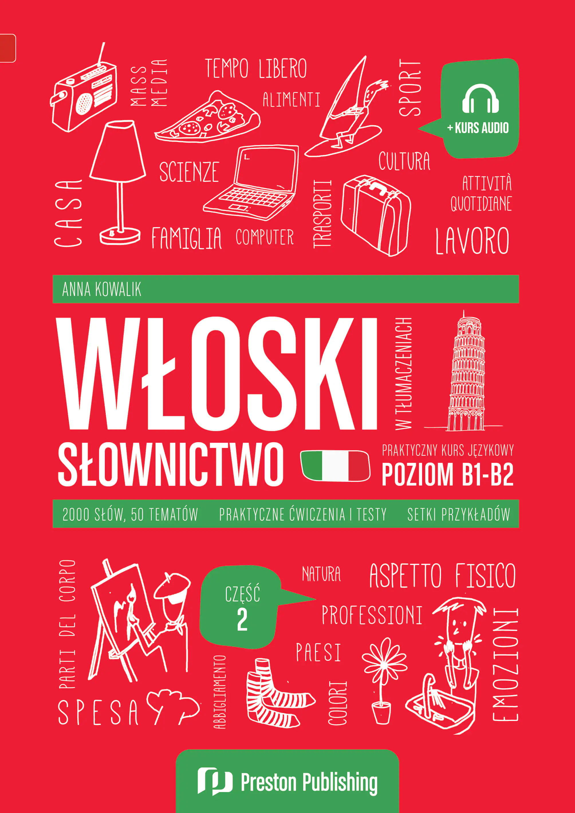 Książka - Włoski w tłumaczeniach. Słownictwo. Część 2. Poziom B1-B2