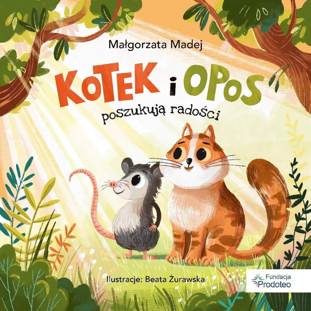 Książka - Kotek i opos poszukują radości