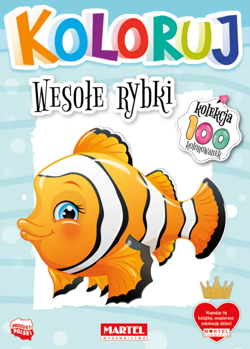 Książka - Wesołe rybki. Koloruj