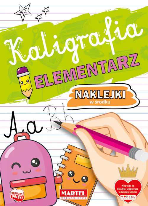 Książka - Kaligrafia. Elementarz z naklejkami
