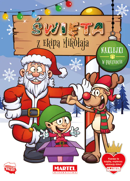 Książka - Święta z ekipą Mikołaja z naklejkami