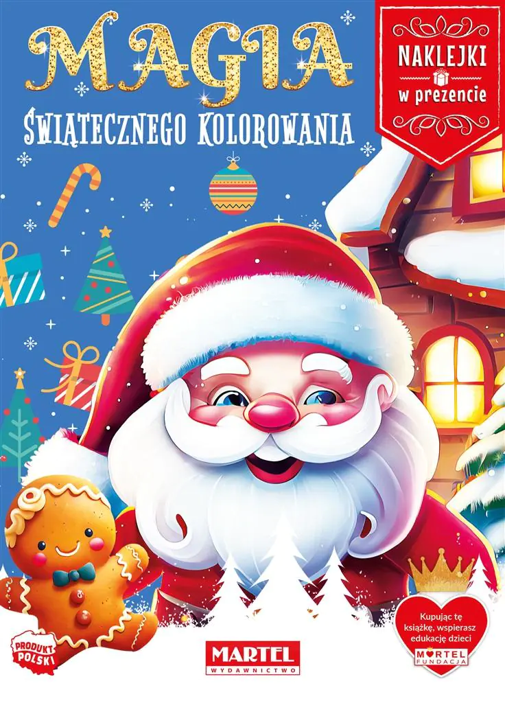 Książka - Magia świątecznego kolorowania z naklejkami