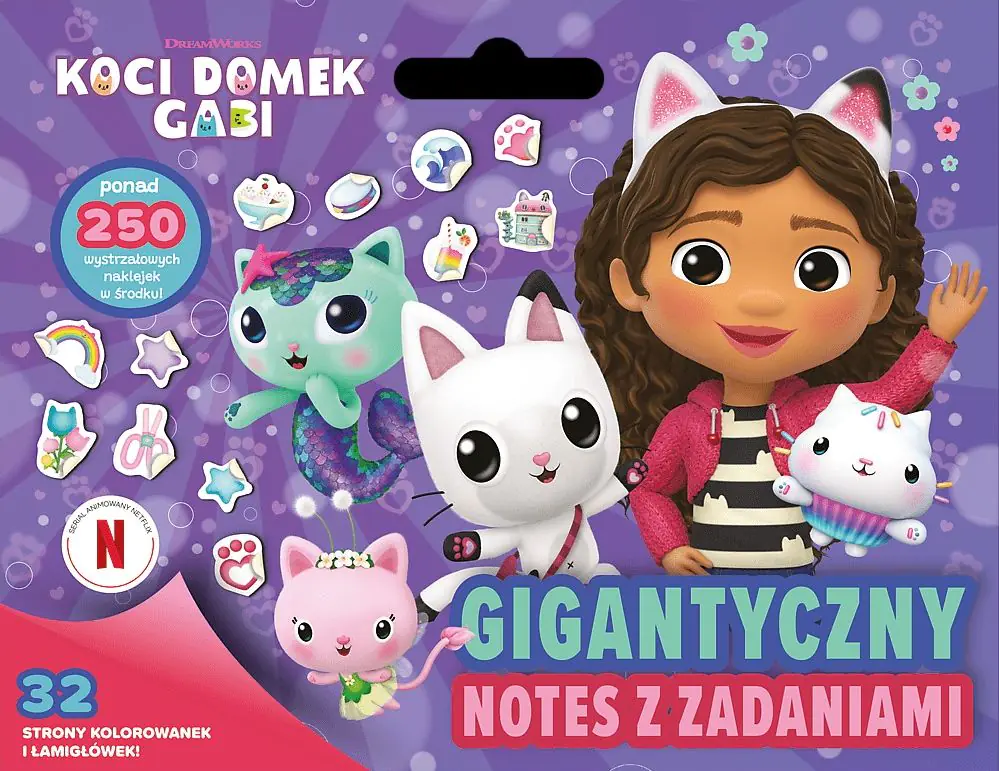 Książka - Gigantyczny notes z zadaniami. Koci Domek Gabi