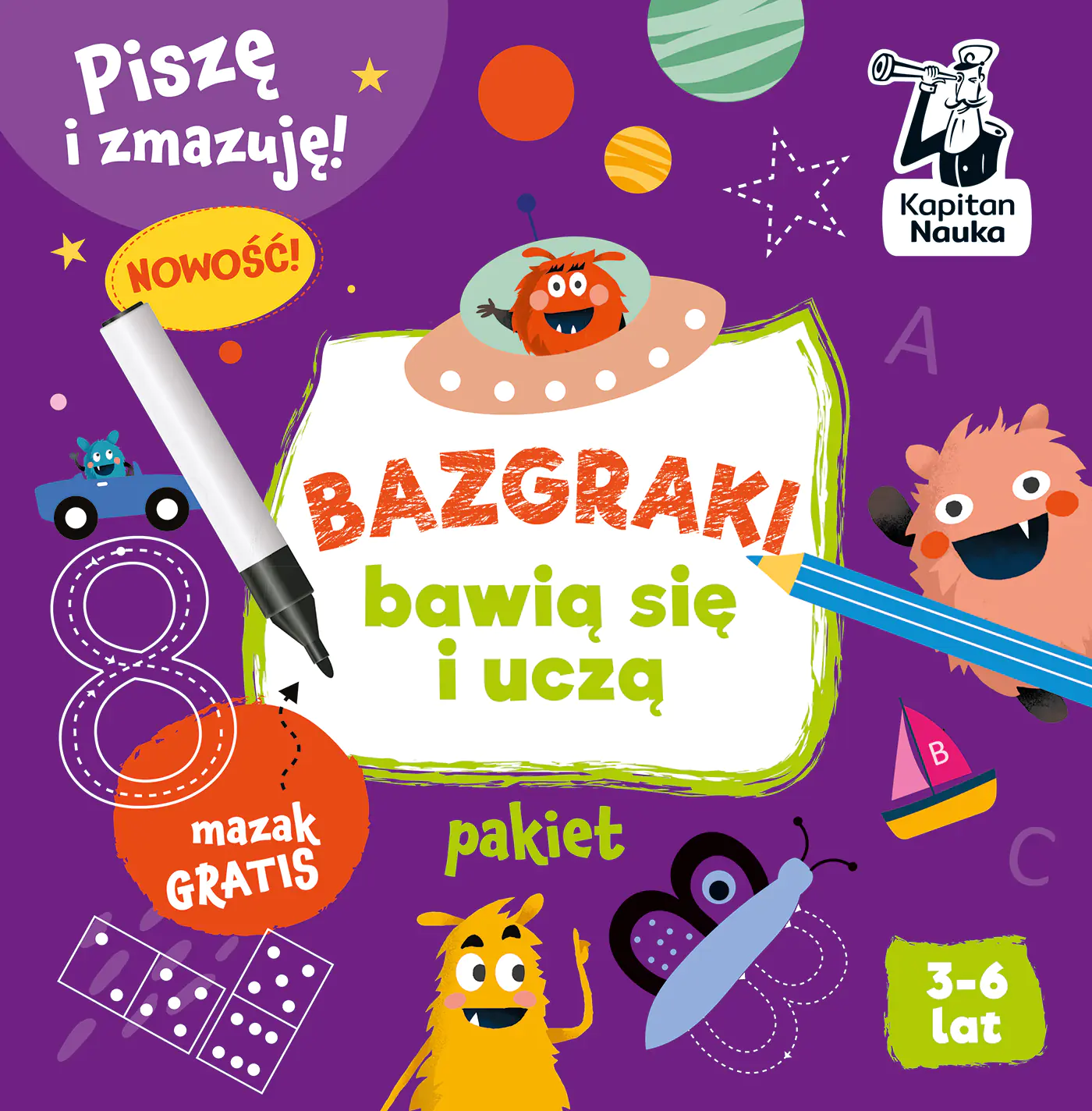 Książka - Pakiet: Bazgraki bawią się i uczą 3-6 lat
