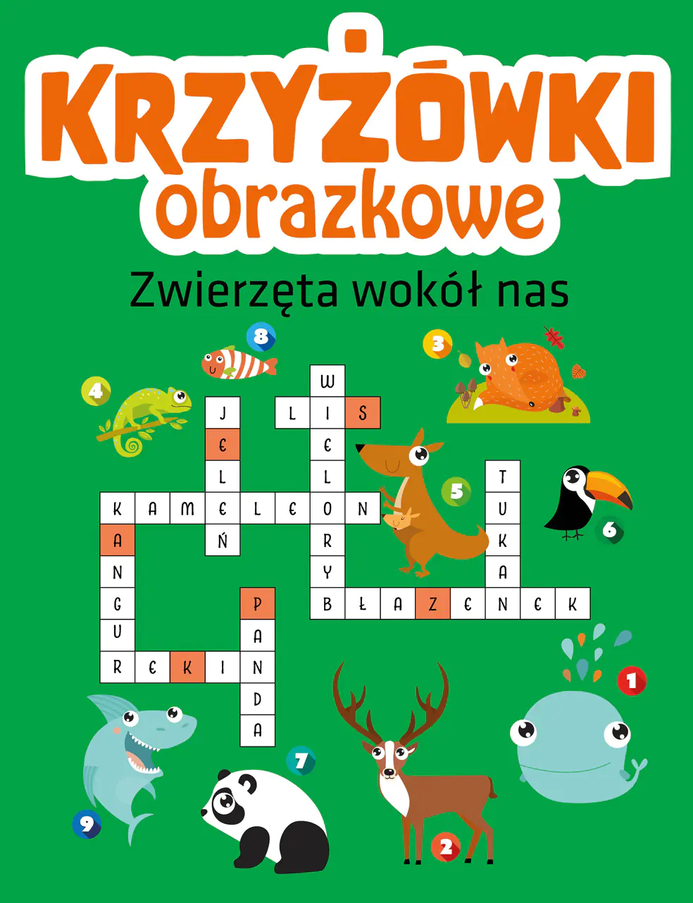 Książka - Zwierzęta wokół nas. Krzyżówki obrazkowe