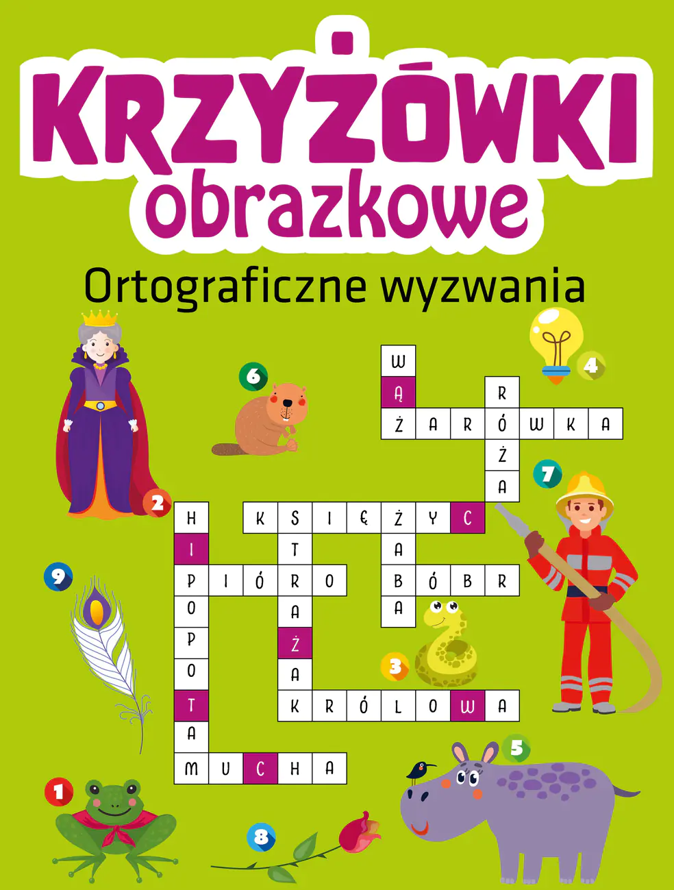Książka - Ortograficzne wyzwania. Krzyżówki obrazkowe