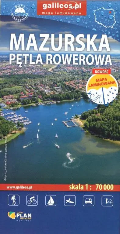 Książka - Mazurska Pętla Rowerowa 1: 70 000 - mapa laminowana