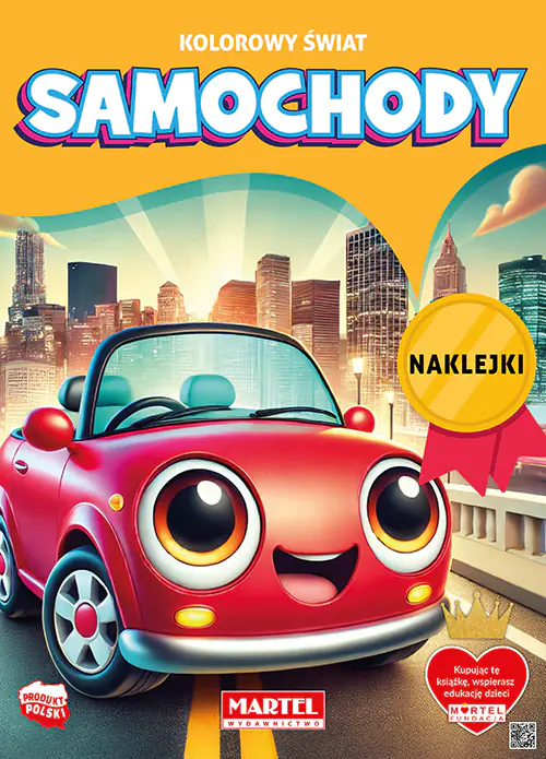 Książka - Kolorowy świat. Samochody z naklejkami