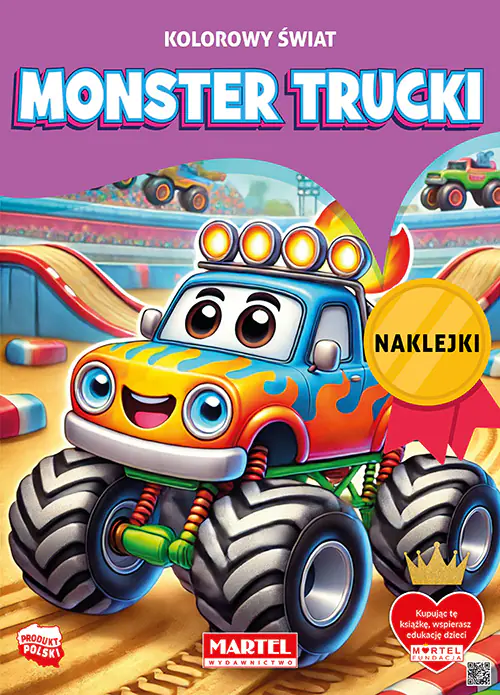 Książka - Kolorowy świat. Monster Trucki z naklejkami