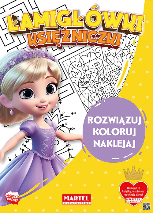 Książka - Łamigłówki księżniczki z naklejkami