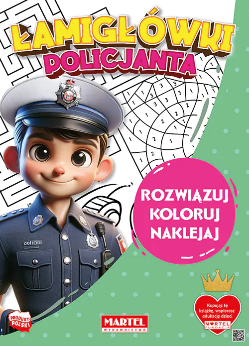 Książka - Łamigłówki policjanta z naklejkami