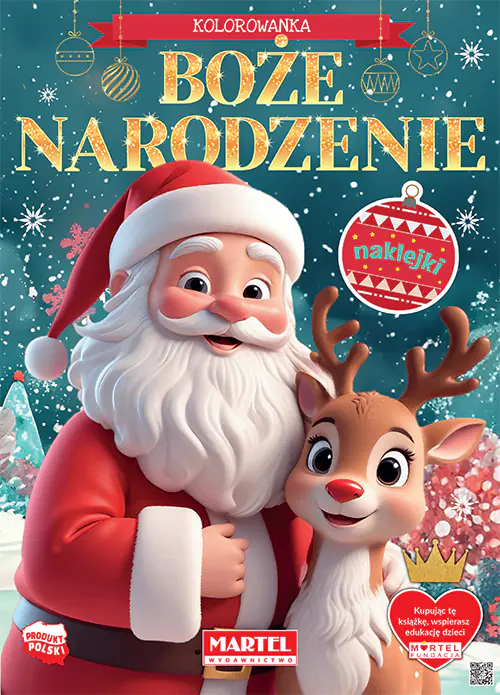 Książka - Kolorowanka. Boże Narodzenie z naklejkami