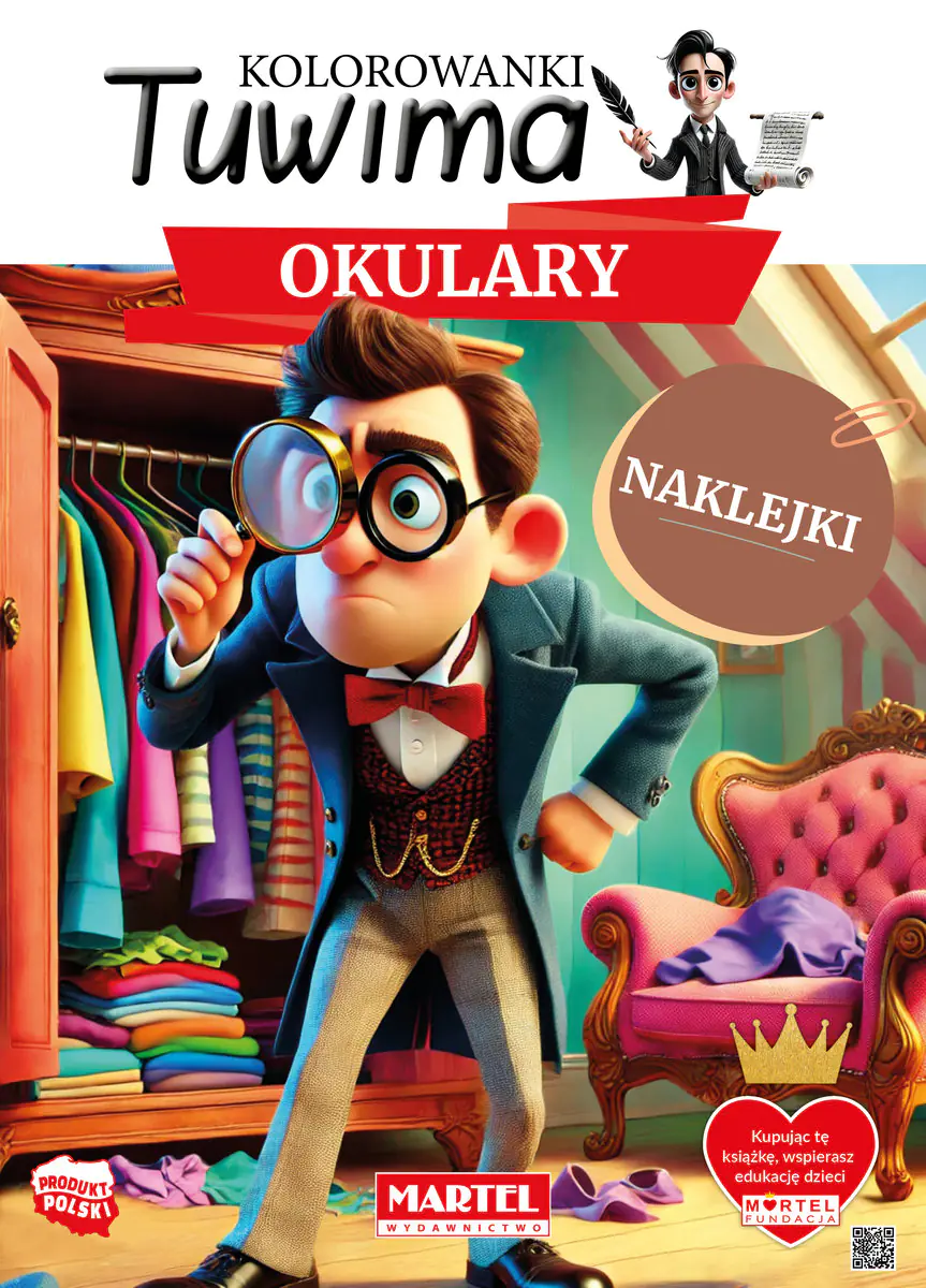 Książka - Kolorowanki Tuwima. Okulary z naklejkami