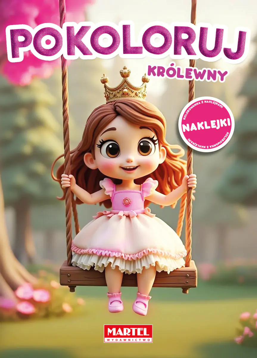 Książka - Pokoloruj królewny. Z naklejkami