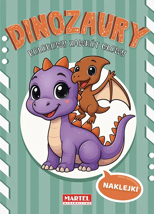 Książka - Kolorowy zawrót głowy. Dinozaury z naklejkami