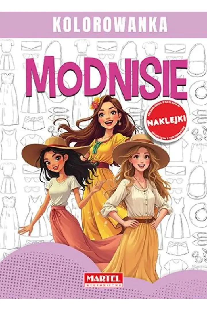 Książka - Modnisie. Kolorowanka z naklejkami