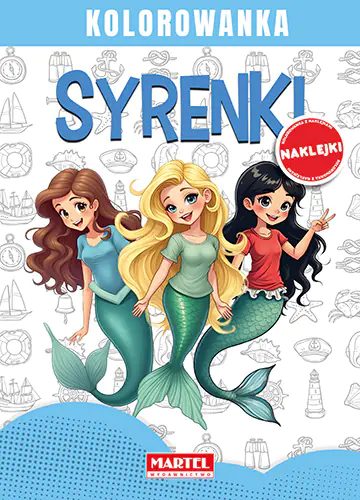Książka - Syrenki. Kolorowanka z naklejkami