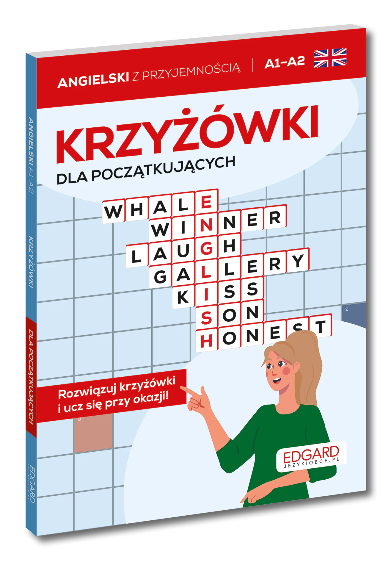 Książka - Angielski. Krzyżówki dla początkujących A1-A2