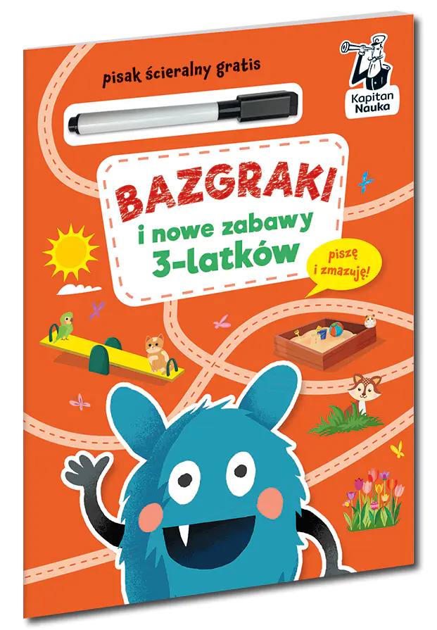 Książka - Bazgraki i nowe zabawy 3-latków. Kapitan Nauka. Bazgraki