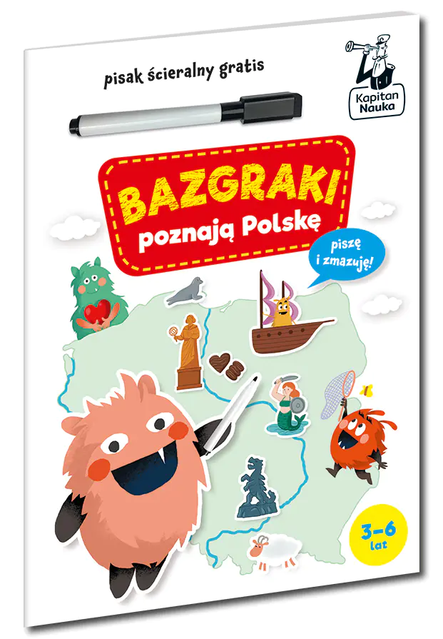Książka - Bazgraki poznają Polskę. Kapitan Nauka. Bazgraki