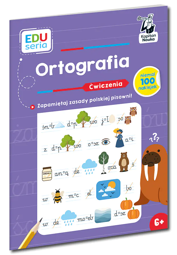 Książka - Ortografia. Ćwiczenia. Kapitan Nauka. EDUseria