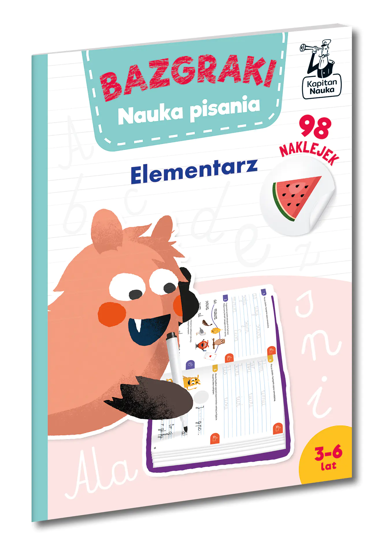 Książka - Bazgraki. Nauka pisania. Elementarz. Kapitan Nauka