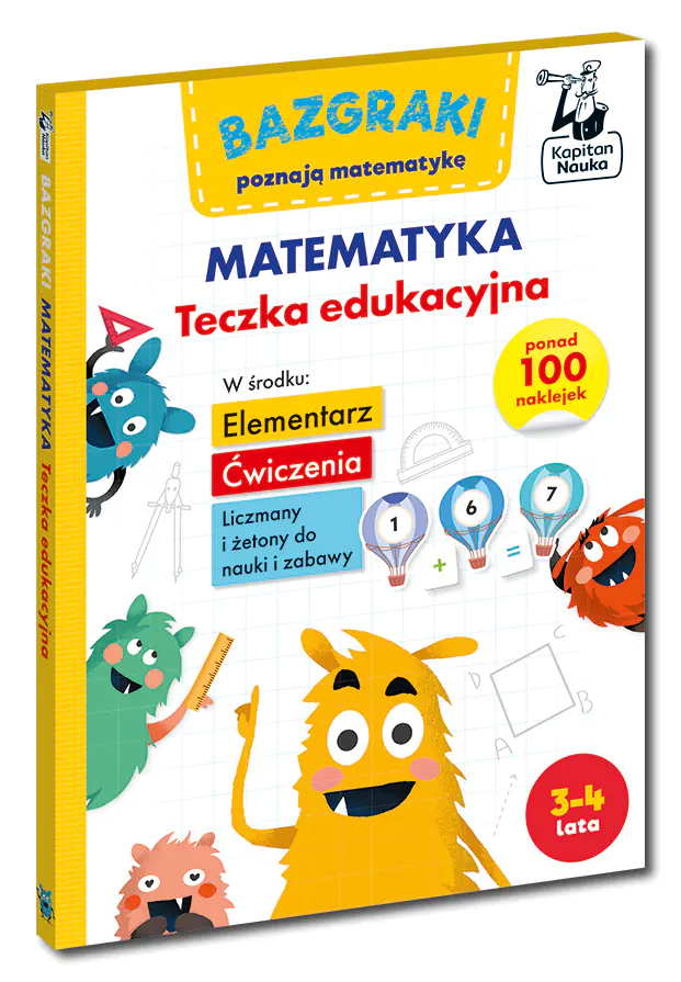 Książka - Bazgraki. Matematyka. Teczka edukacyjna 3-4 lata