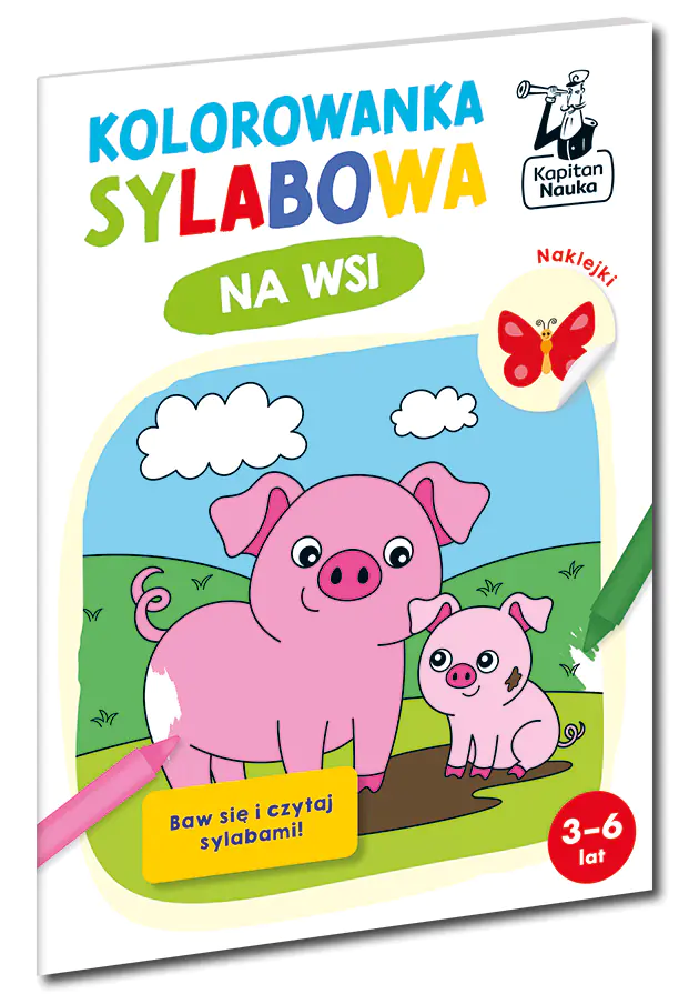 Książka - Kolorowanka sylabowa. Na wsi. Kapitan Nauka