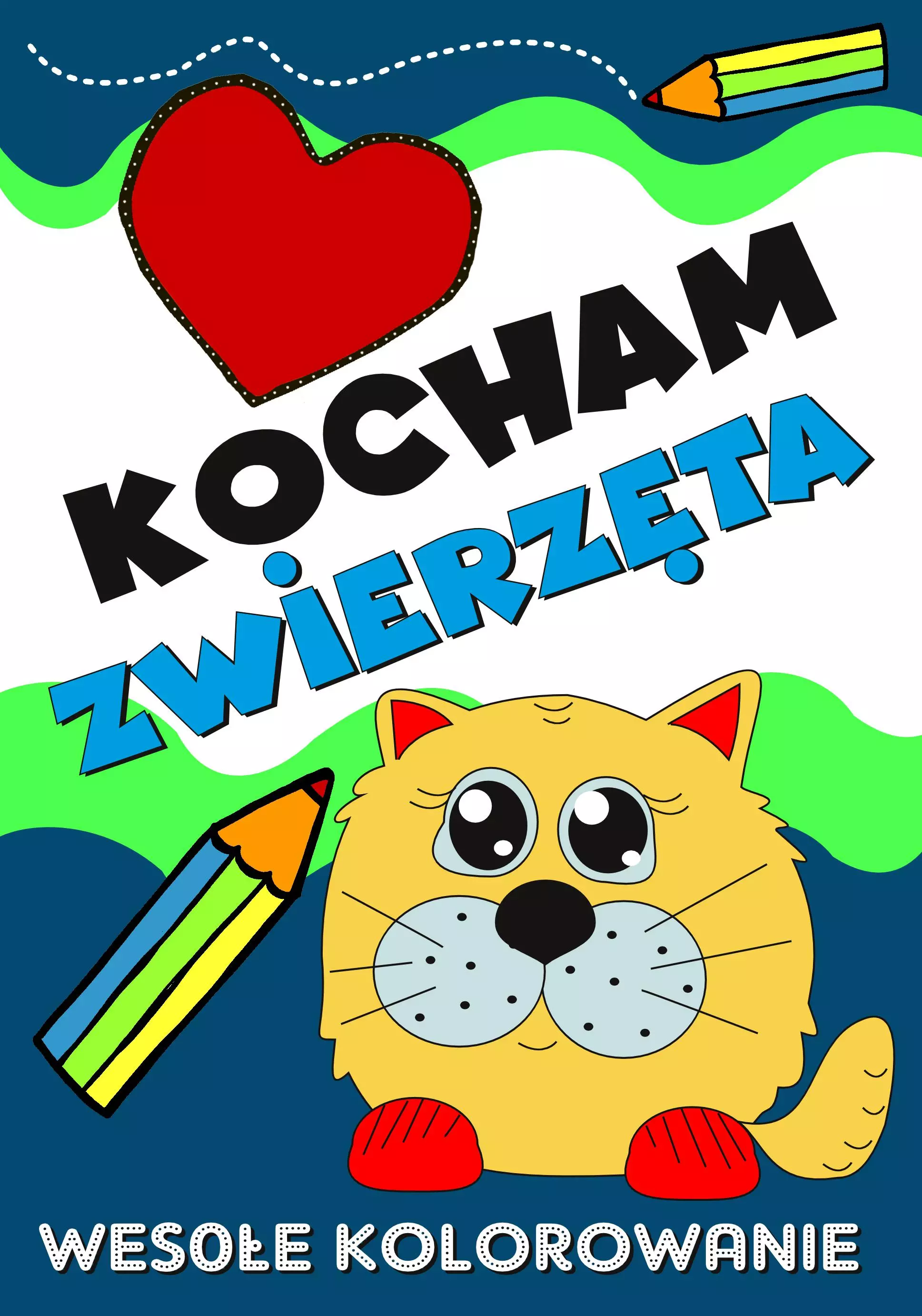 Książka - Kocham zwierzęta. Wesołe kolorowanie