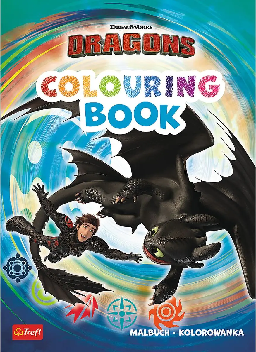 Książka - Jak wytresować smoka. Kolorowanka. Malbuch. Colouring book. How to train your Dragon