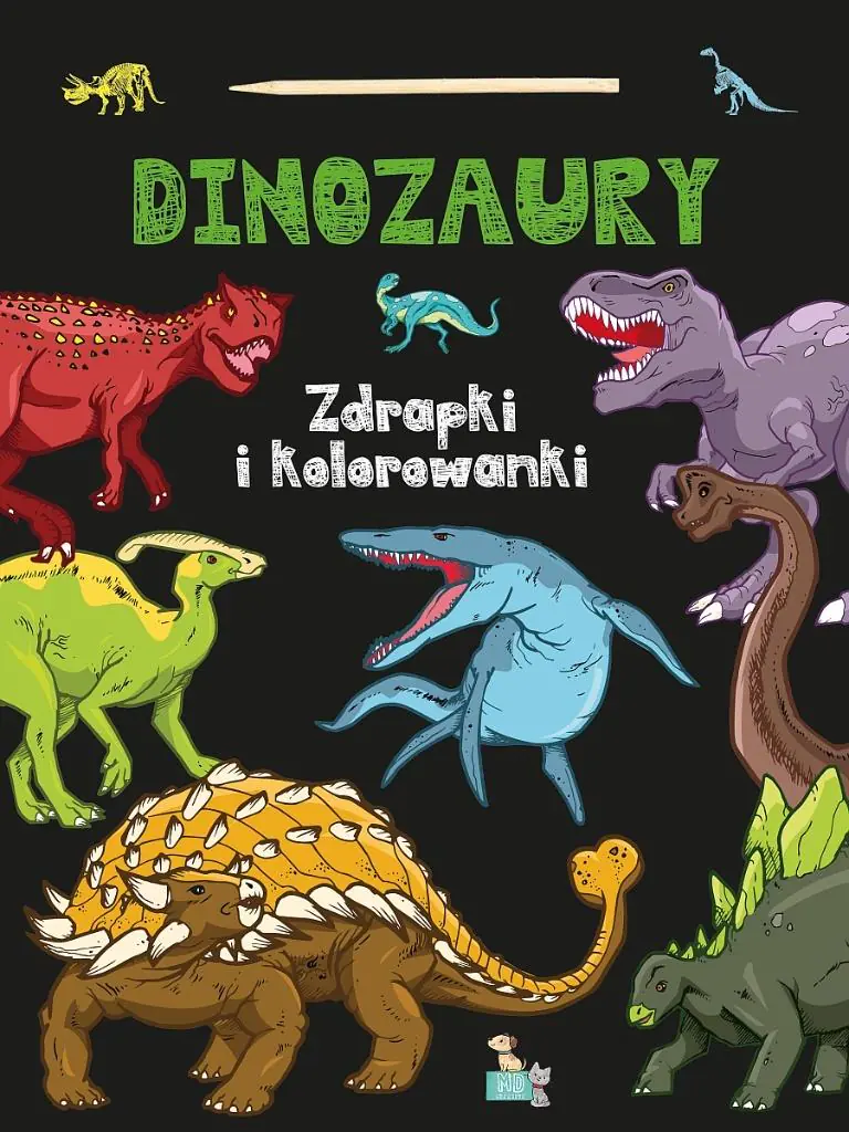 Książka - Zdrapki i kolorowanki. Dinozaury