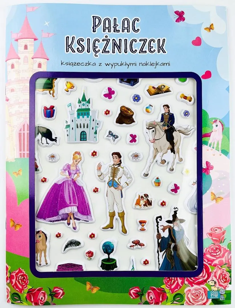 Książka - Pałac księżniczek. Książeczka z wypukłymi naklejkami