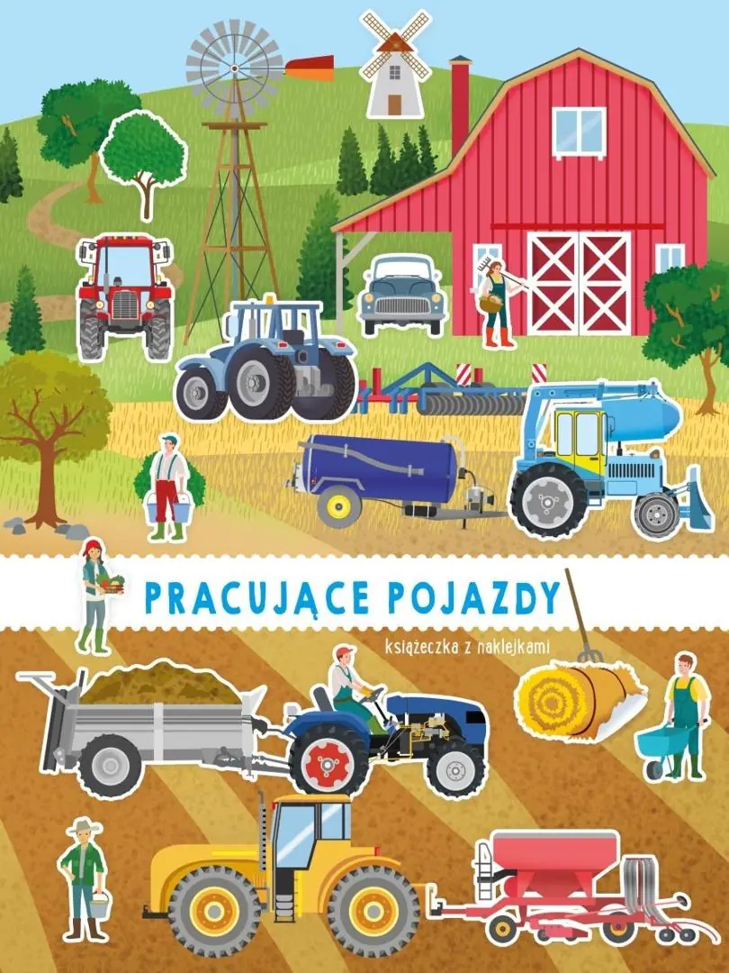 Książka - Pracujące pojazdy. Pojazdy z naklejkami