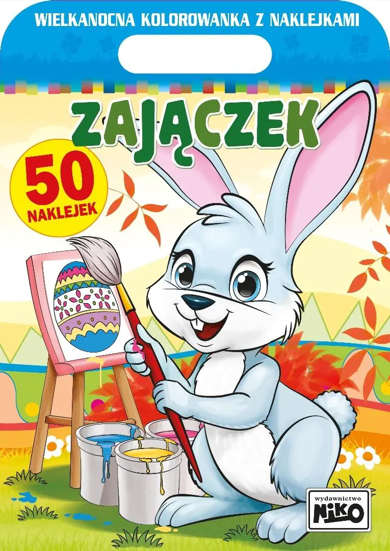 Książka - Zajączek. Wielkanocna kolorowanka z naklejkami