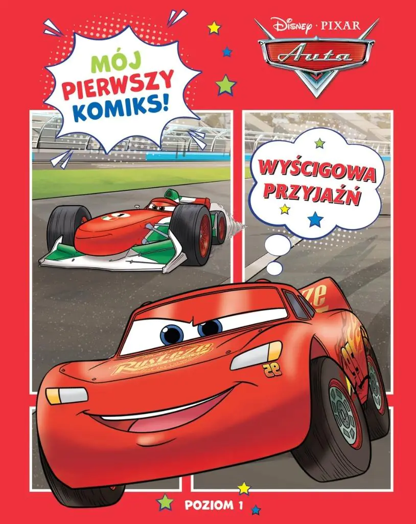 Książka - Auta. Wyścigowa przyjaźń. Poziom 1. Mój pierwszy komiks