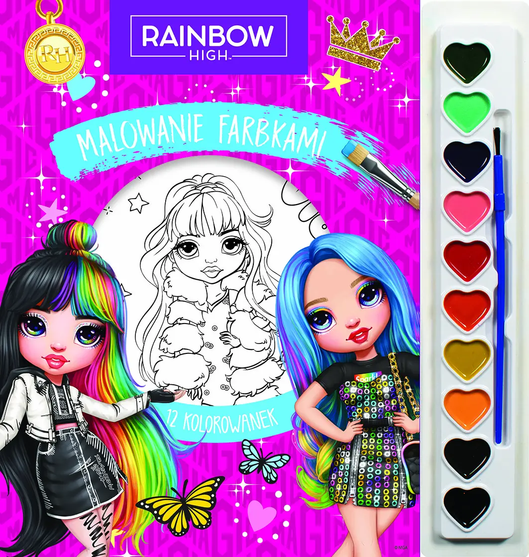 Książka - Rainbow High. Malowanie farbkami