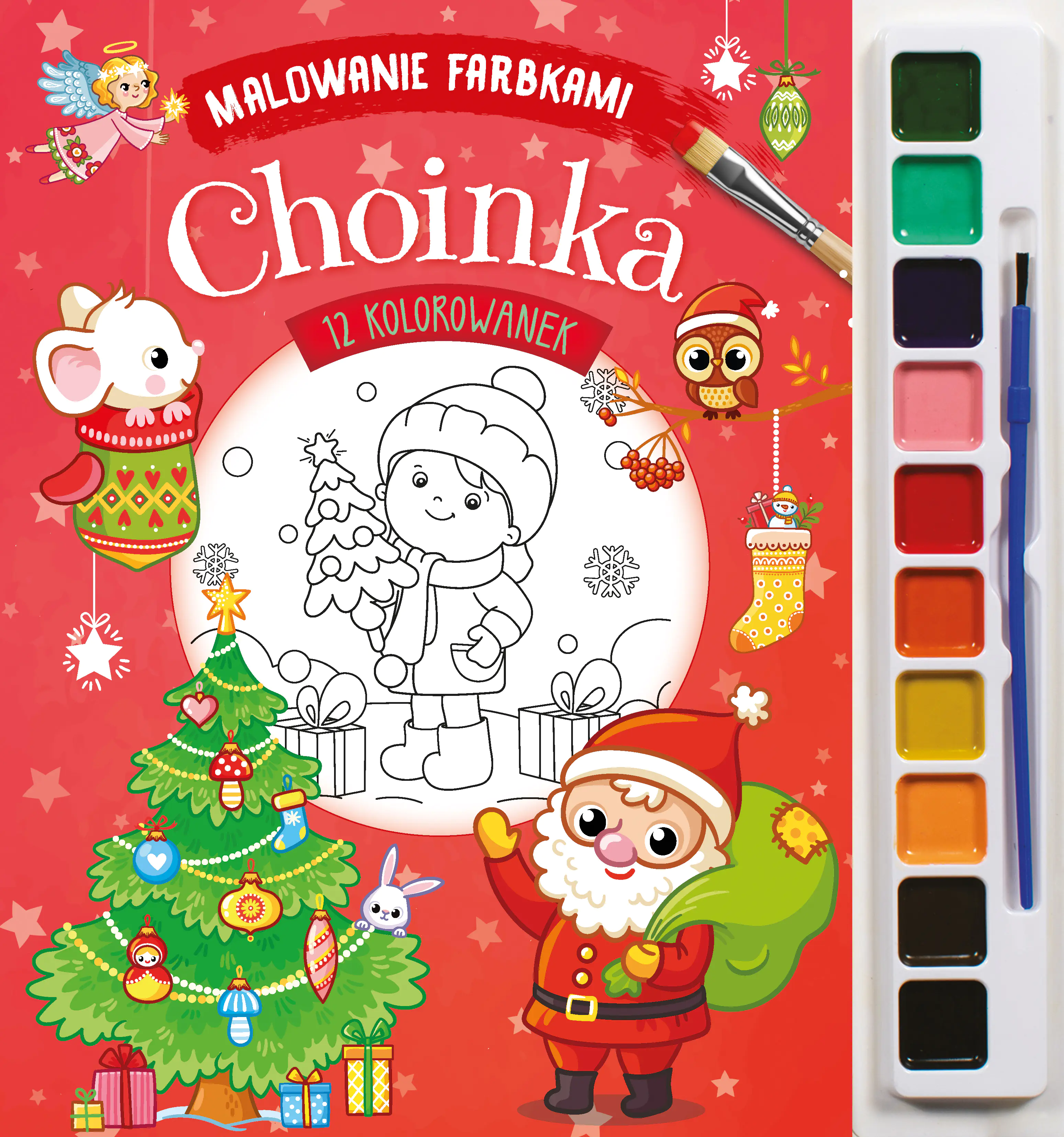 Książka - Malowanie farbkami. Choinka
