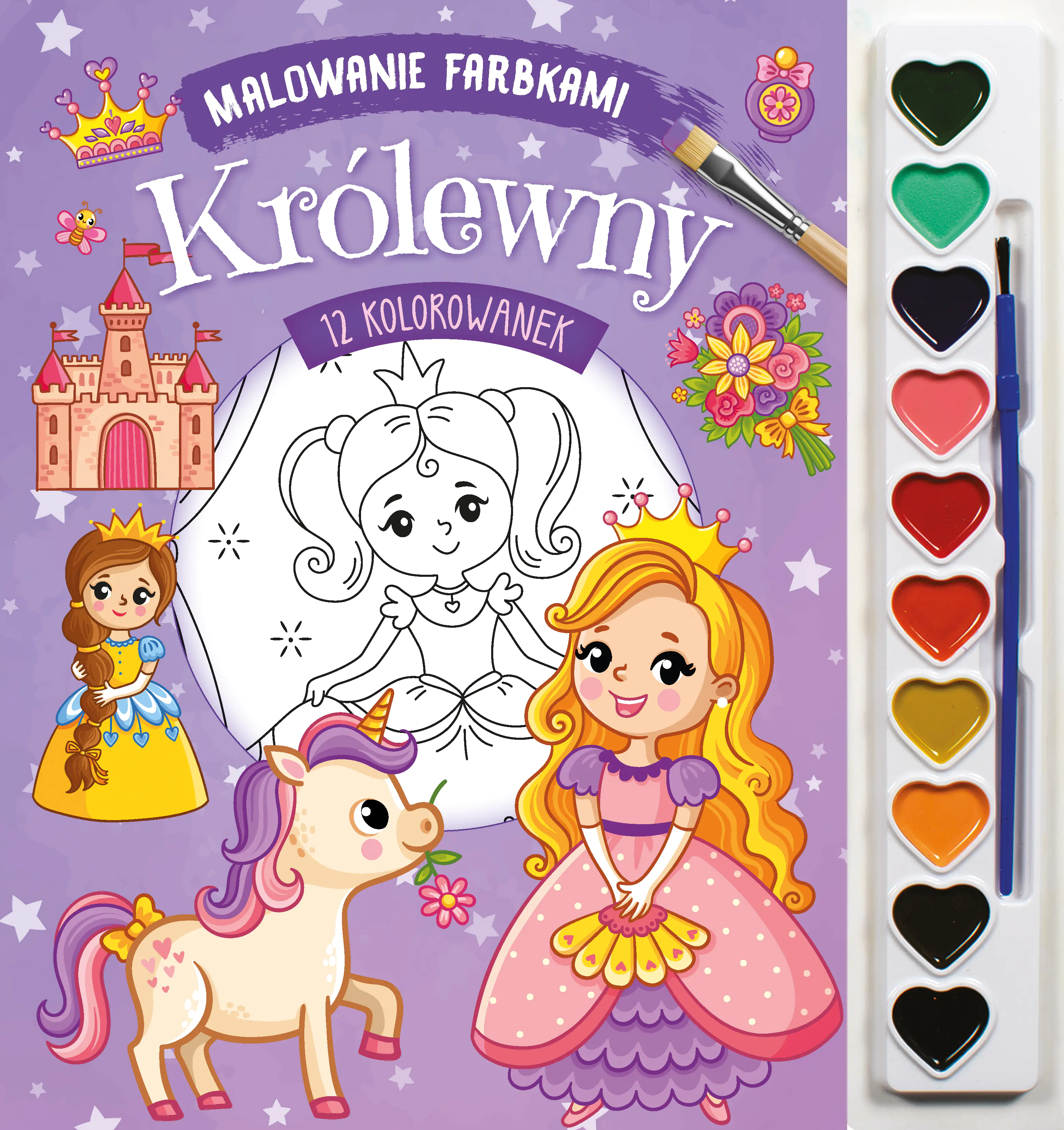 Książka - Królewny. Malowanie farbkami