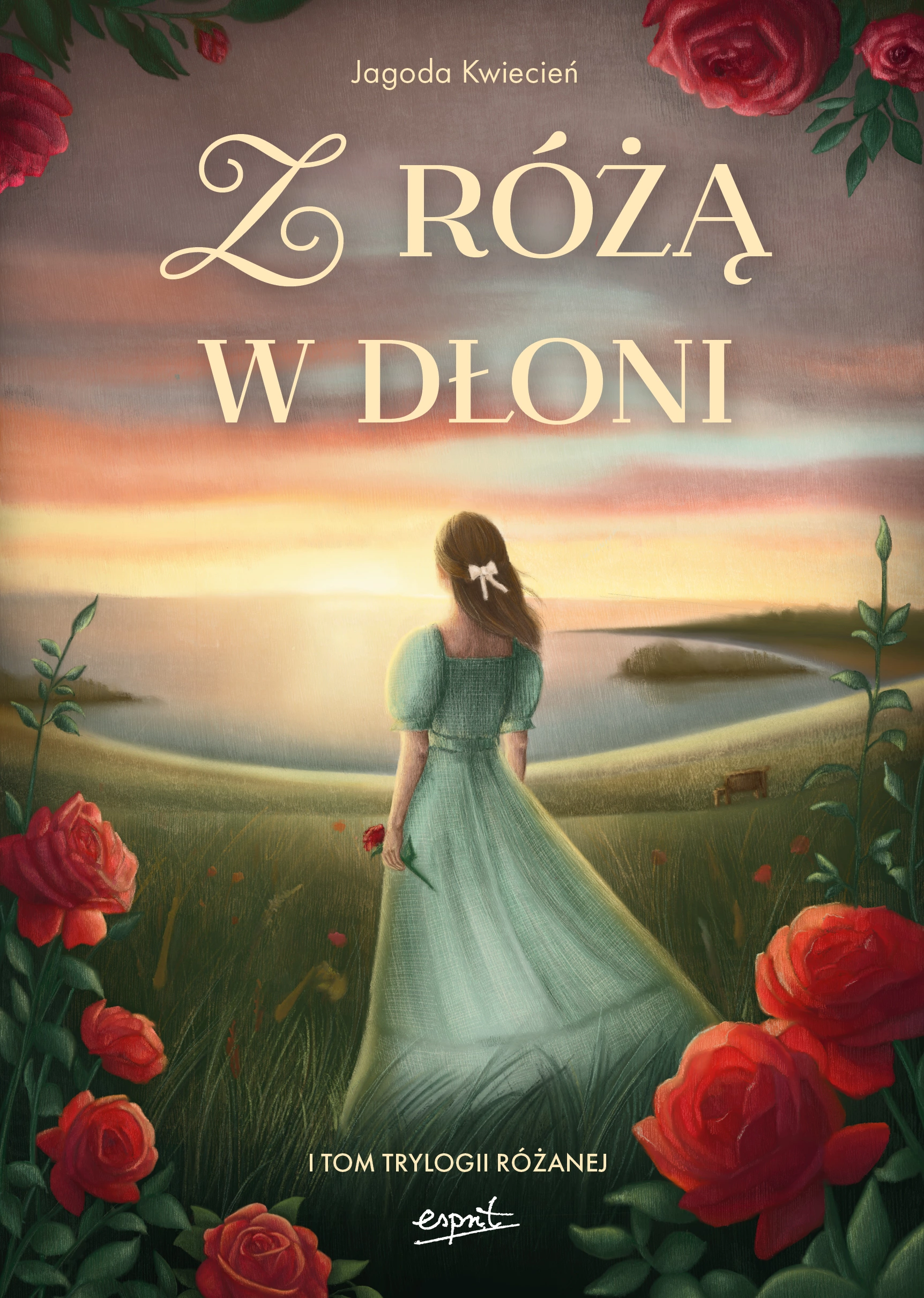 Książka - Z różą w dłoni. Trylogia Różana. Tom 1 (barwione brzegi)