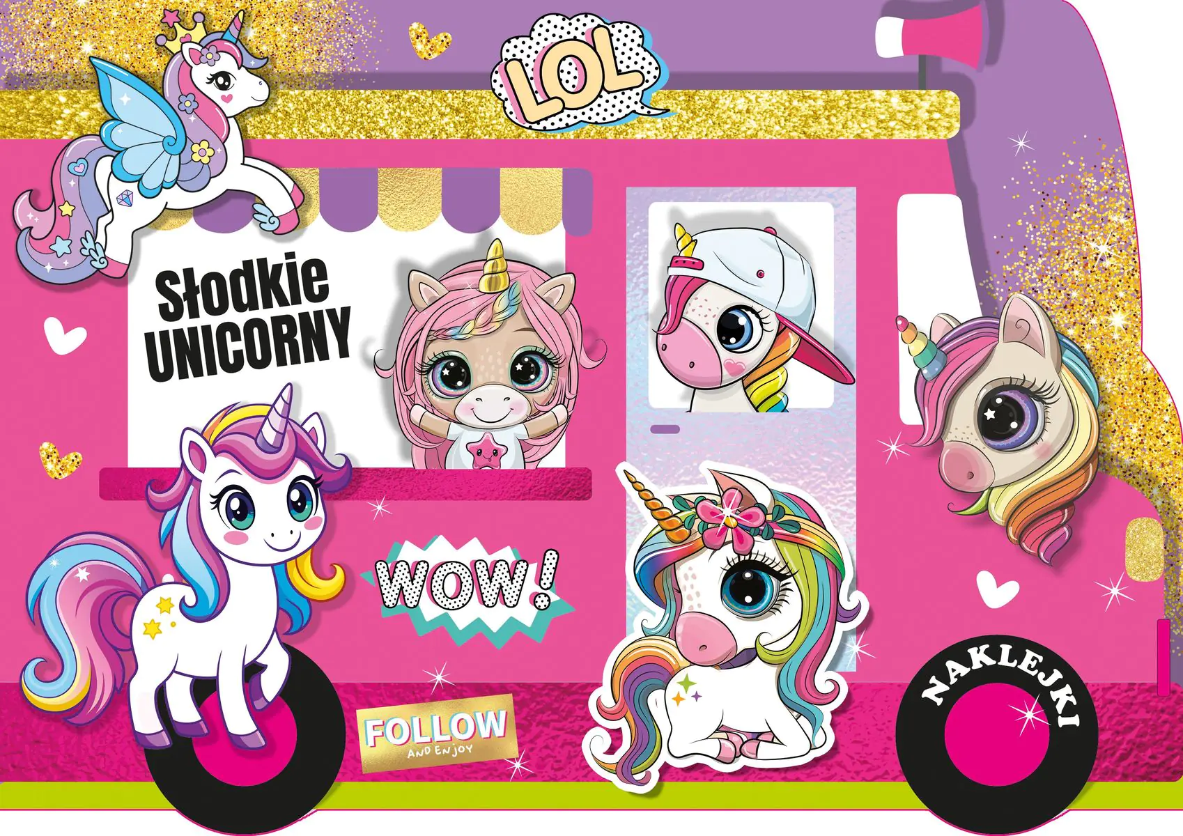 Książka - Słodkie unicorny. Kolorowanka z wykrojnika