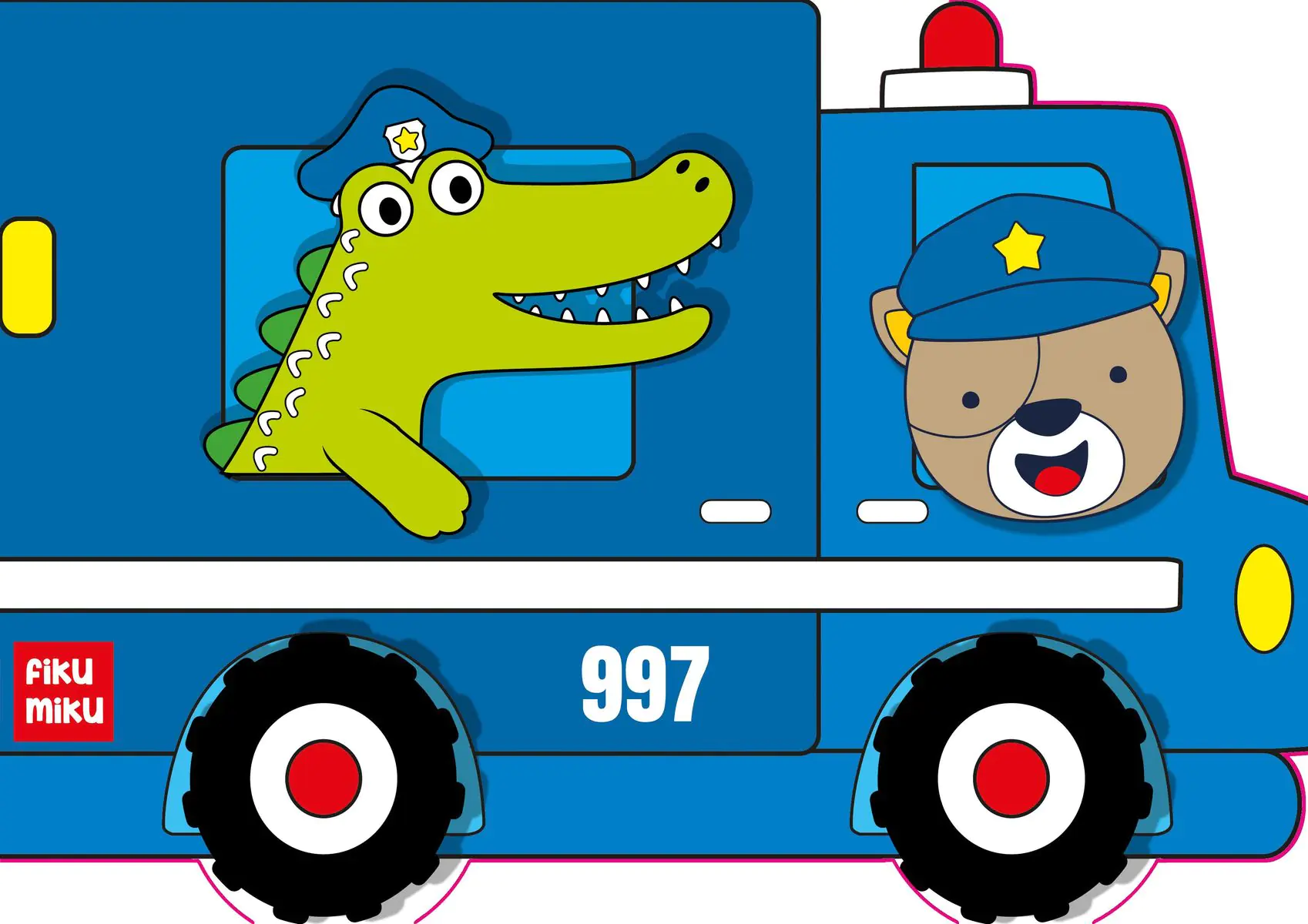 Książka - Policja. Kolorowanka z wykrojnika FIKU MIKU