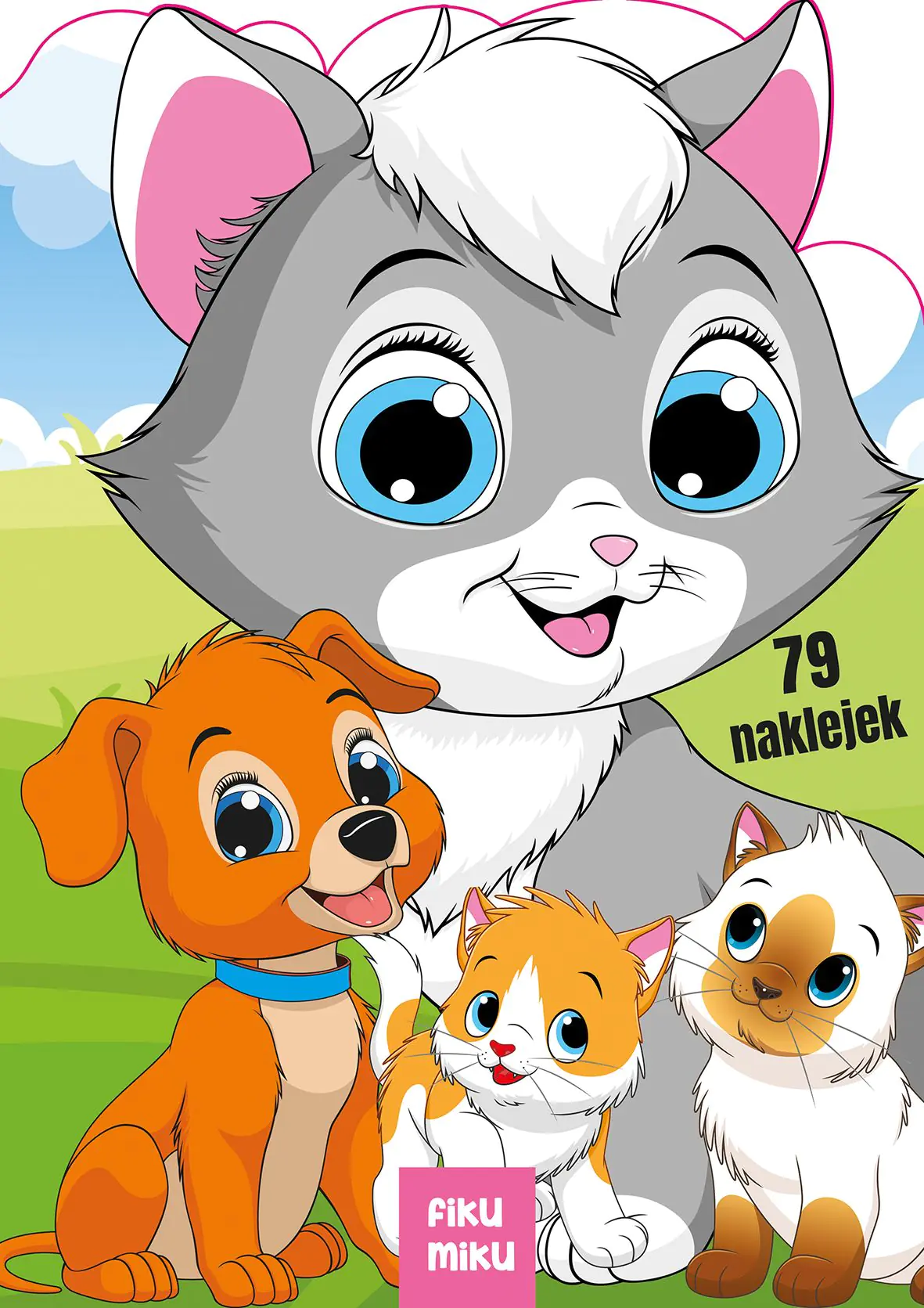 Książka - Kociaki i przyjaciele. Kolorowanka z wykrojnika FIKU MIKU