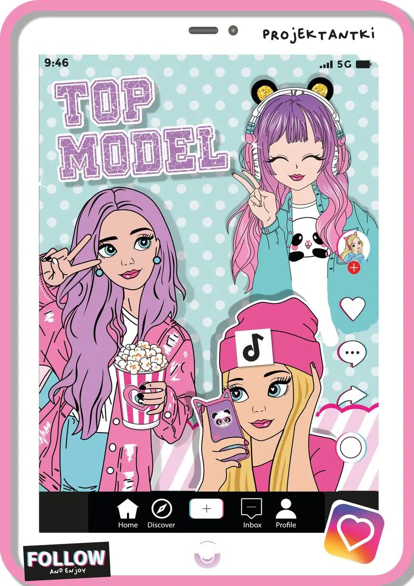 Książka - Top model. Kolorowanka z wykrojnika