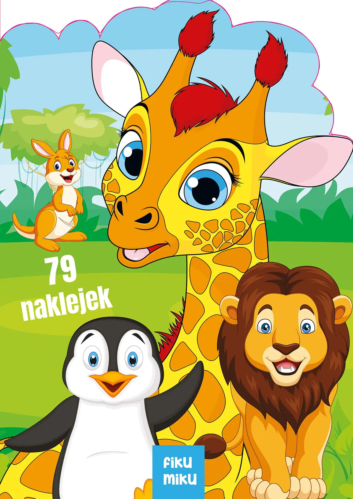 Książka - Żyrafa i przyjaciele. Wycieczka do zoo. Kolorowanka z wykrojnika FIKU MIKU