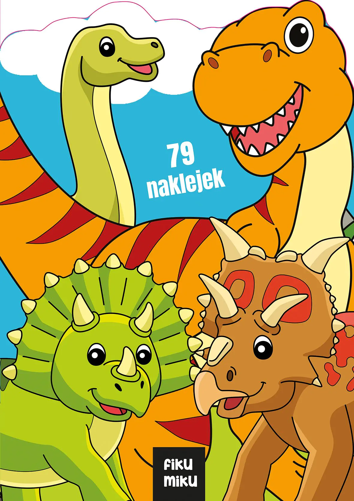 Książka - Dino i przyjaciele. Prahistoryczna gady. Kolorowanka z wykrojnika FIKU MIKU