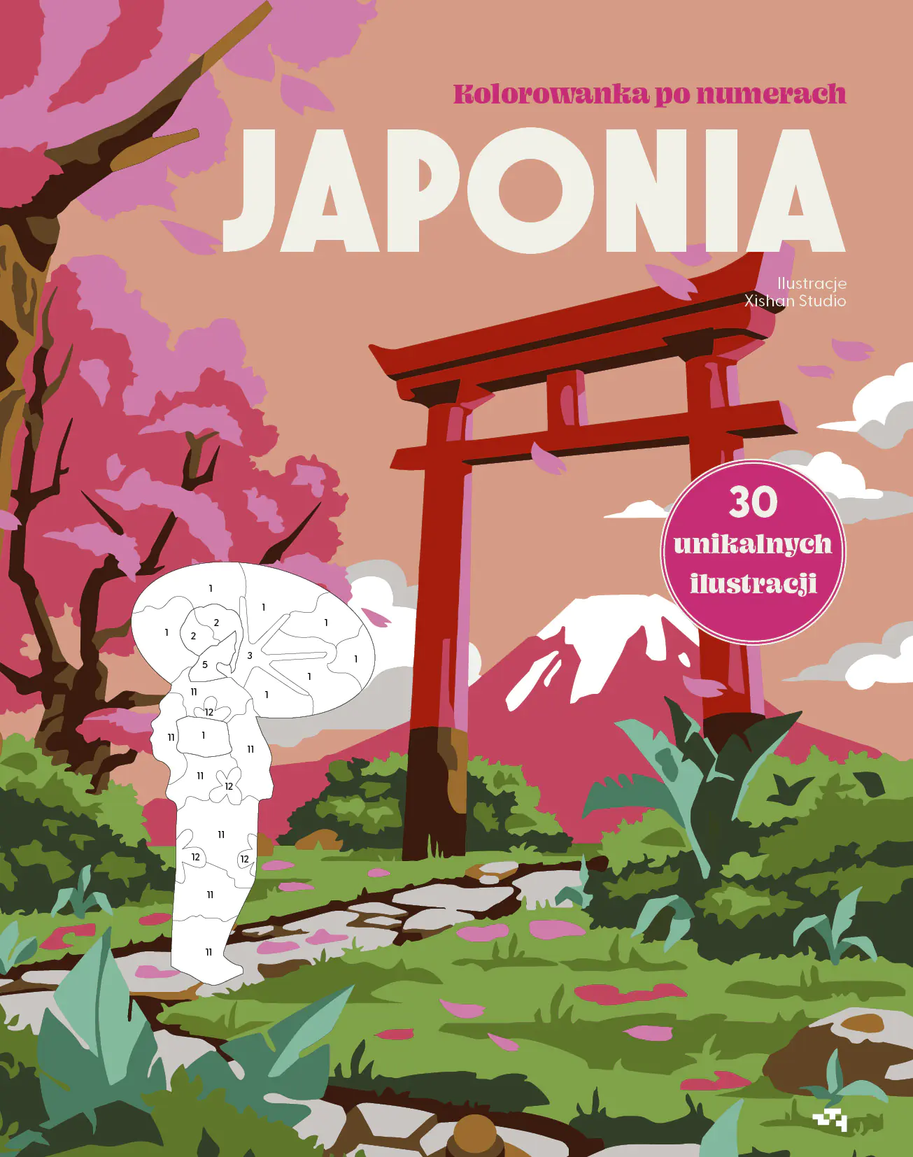 Książka - Japonia. Kolorowanka po numerach
