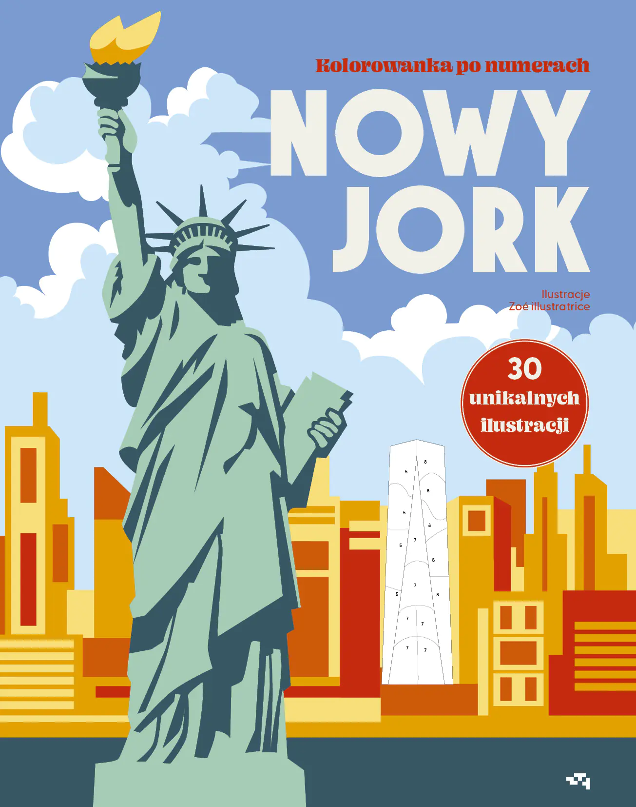 Książka - Nowy Jork. Kolorowanka po numerach