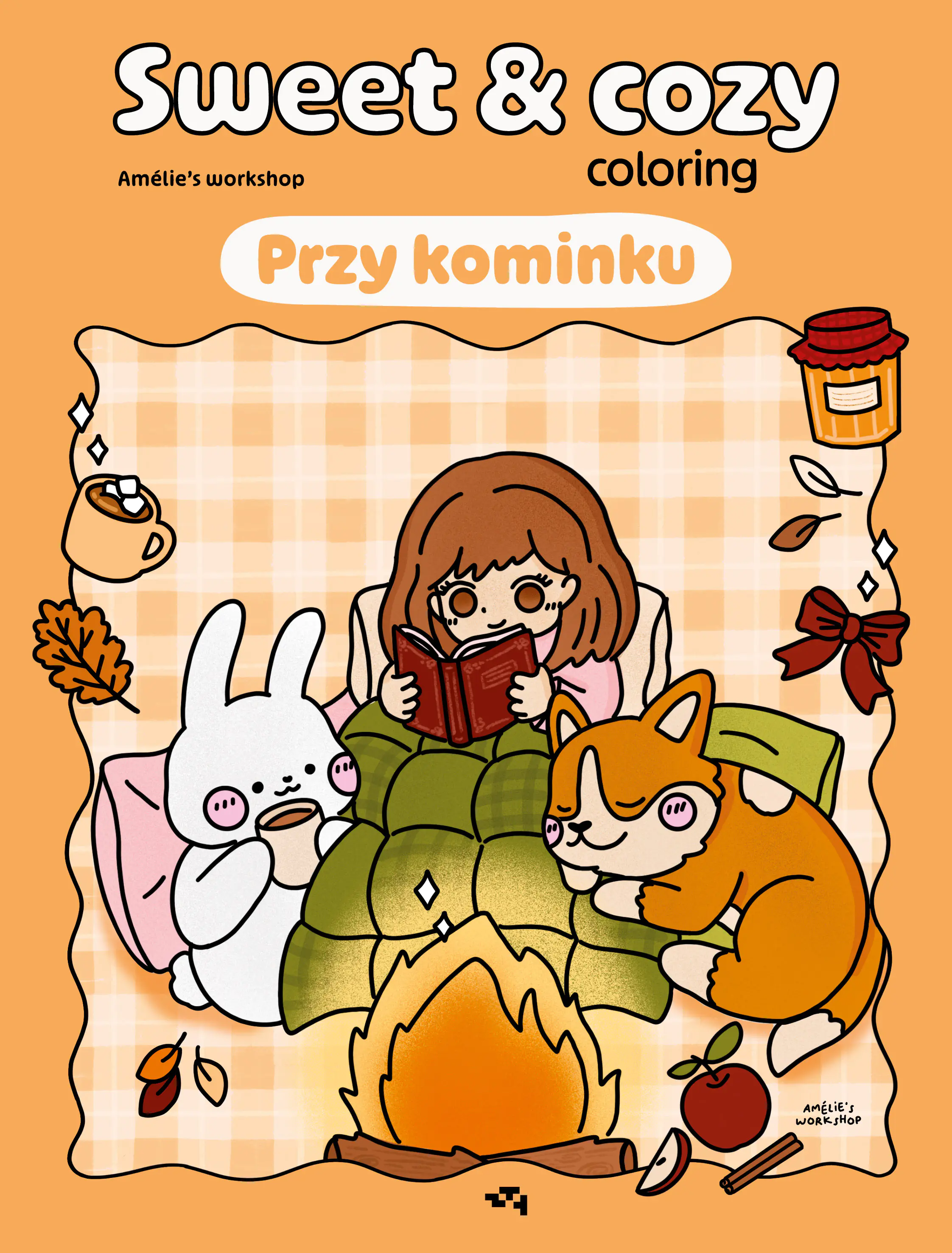 Książka - Przy kominku. Sweet & cozy coloring